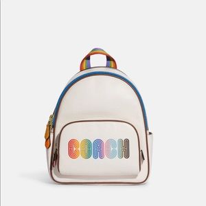 COACH Mini Court Backpack With Rainbow